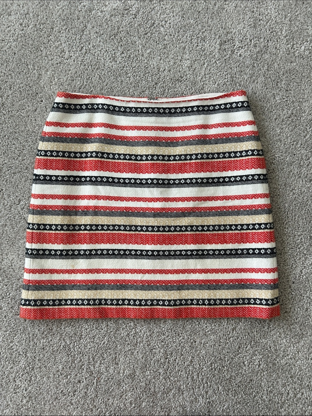 LOFT Striped Textured Mini Skirt